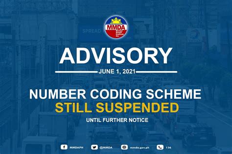 The MMDA's Number Coding Still Suspended Under .